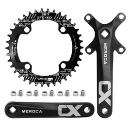 EATAKWARD 170 MM 104BCD Mountain Bike Single Speed Square Taper Crankset 32 34 36 38 40 42T Round, Replacement for Shimano, Replacement for SRAM, Replacement for FSA