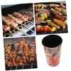 FUNOMOCYA Barbecue Skewers Holder Metal Container for Skewers and Utensils