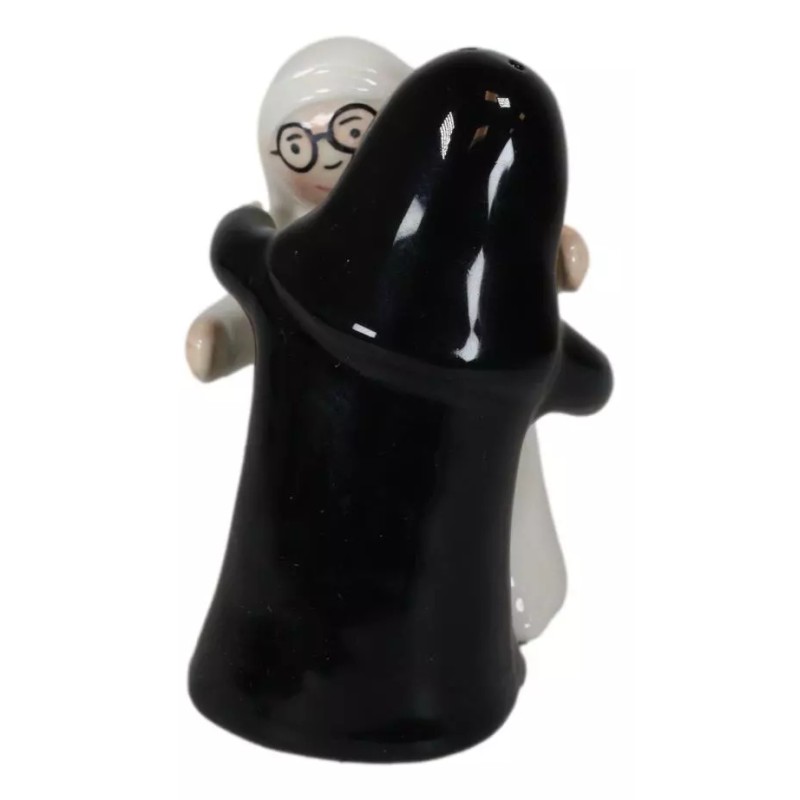 Ebros Gift Black And White Dressed Dancing Nuns Cute Ceramic
