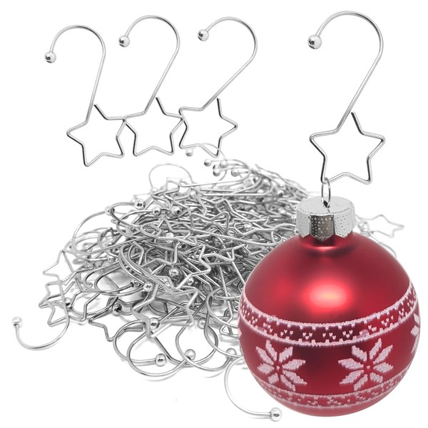 com-four® 100 x Bauble Hangers for Christmas Tree Decorations -