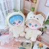 niannyyhouse 20cm Plush Doll Clothes Rabbit Ears Woolen Thread Onesies