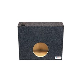 Bbox Single Vented 8 Inch Subwoofer Box - Universal Wedge Truck Enclosure - Premium Subwoofer Box Improves Audio Quality, Sound & Bass - Car Subwoofer Boxes & Enclosures with Nickel Finish Terminals