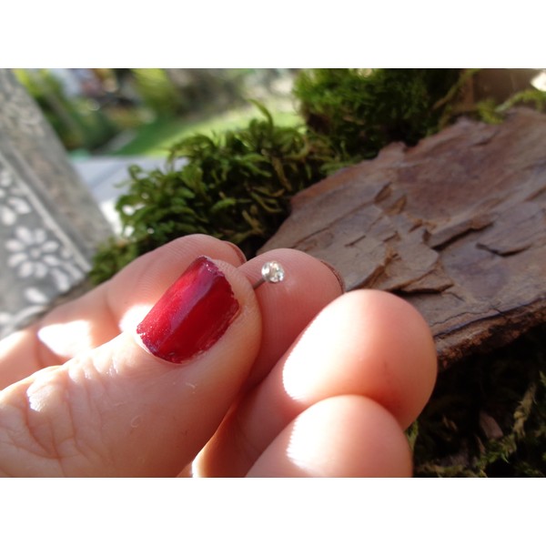 ✿ KLEINER KRISTALL ✿ kleiner Nasenstecker Piercing