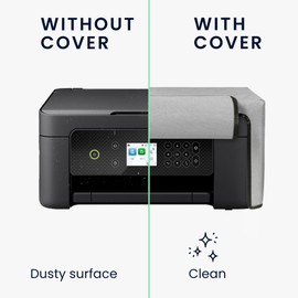 kwmobile Dust Cover Compatible with Epson Expression Home XP-3200 / XP-4200 / XP-4205 - Printer Case - Fabric Protector Cover - Light Grey