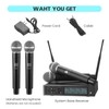 Wireless Microphones System with 4 X 50 Channels Cordless Handheld