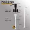 Amoliar Mason Jar Liquid Soap Dispenser Pump, Stainless Steel Replacement