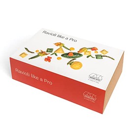 MARCATO Made in Italy GNOCCHI LIKE A PRO 7-piece Kit. Includes gnocchi board, garganelli accessory, 2 pastry rings, rolling pin, short apron, and cookbook