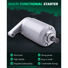 SCITOO Starter Motor fit for Yamaha for Big Bear 350 1987-1998,for Yamaha for Kodiak 400 1993-1998,for Yamaha for Moto 4 1987-1995 Replacement Starter 18756