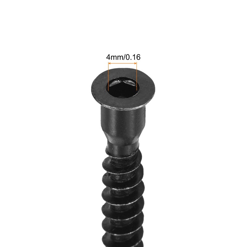 sourcing map 50Pcs M7x70mm Hex Socket Countersunk Head Self Tapping