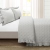 Lush Decor Reyna Ruffle Reversible Oversized 3 Piece Quilt Set,