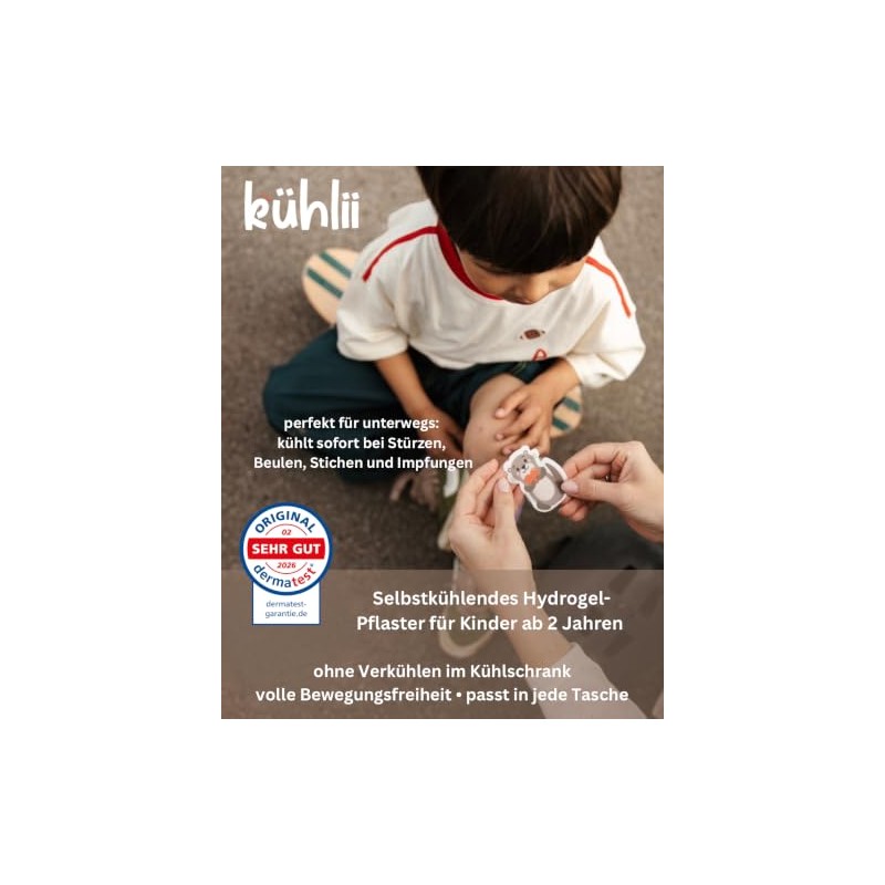 Kühlii Self-Cooling Hydrogel Patches for Kids - Otter Design
