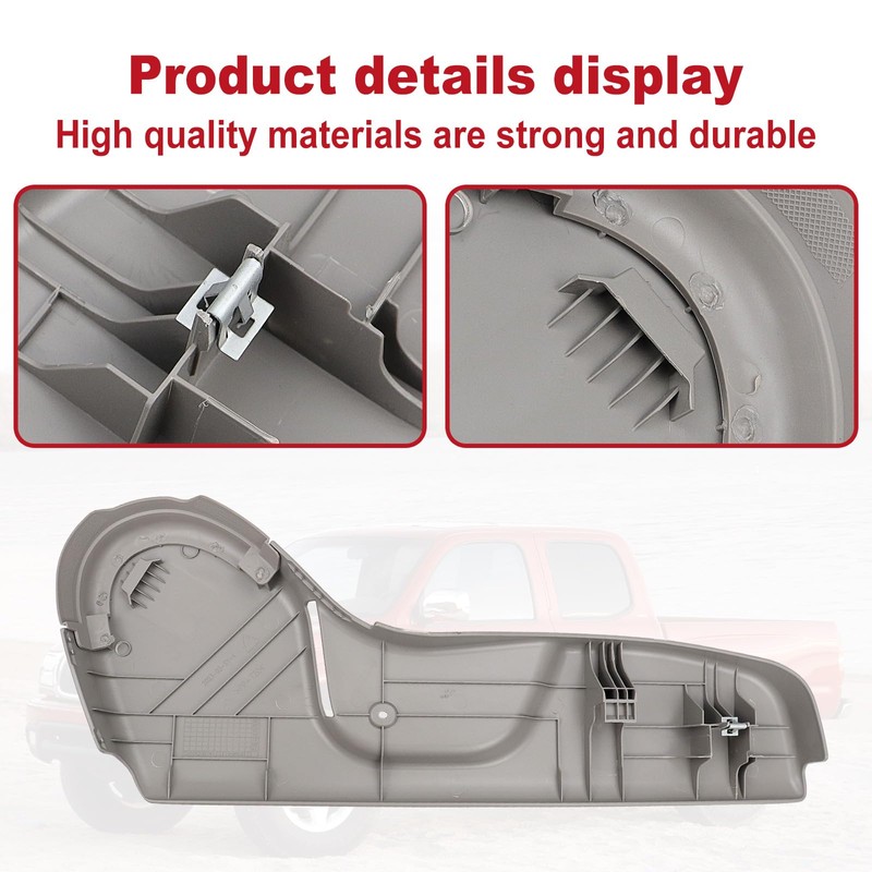 FEXON Driver Side Plastic Seat Trim Panel Bezel LH Gray