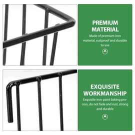 Zerodeko Iron Storage Rack 2pcs, Wall Grid Panel Compatible Hanging Baskets, Black, Home Decoration & Organization