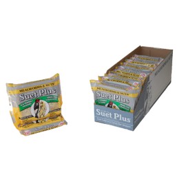 Suet Plus Suet Cakes 12 Pack of 11 oz Bird Suet Cakes (Mealworm and Nut)
