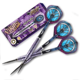 Shot! Darts Viking Shield Maiden Steel Tip Dart Set 23gm Front Weighted 90% Tungsten Barrels