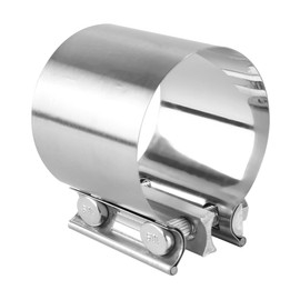 Gorise Exhaust Clamp, Stainless Steel Butt Joint Band Sleeve Coupler Pipe Repair Universal Widening Clamp 76mm