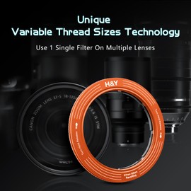 H&Y Step-Up Rings Adapter Variable Step Up Ring Lens Filter Adapter Rings Stepping Up Ring 67-82mm to 82mm Orange, RevoRing Series