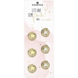 essence LET'S HAVE SOME FUN WITH. Hair swirls, No. 01 Meet Me On The Funny Side, Gold, Easy to Remove, Express Result, Instant Result, Metallic, Shiny (Pack of 6)