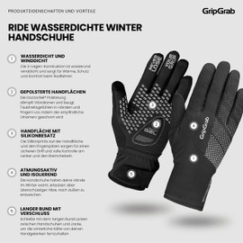 GripGrab Thermal Winter Cycling Gloves, Warm, Waterproof and Windproof