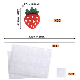 30 piezas de decoración de magdalenas de fresa con temática de frutas rojas, bayas y fresas para cupcake para frutas dulces, baby shower, niños y niñas, suministros de decoración de pasteles