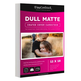 Dull 100lb Cover Digital Low Gloss Cardstock, Double Sided C2S, Coated, Perfect for Color Laser Printing, Design Proposals, Business Cards, Flyers, Brochures | Matte Finish | 12" x 18" | 50 Sheets