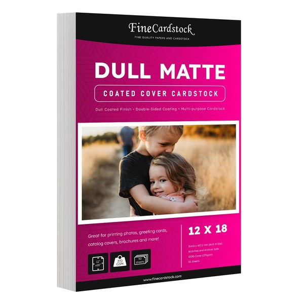 Dull 100lb Cover Digital Low Gloss Cardstock, Double Sided C2S,