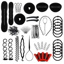 52PCS Hair Design Styling Tools,DIY Women Hair Accessories Hair Design Styling Tools Accessories Girls Hairstyle Maker Tool Spiral Hair Braid Magic Hair Twist Pull Hair Needle Fashion Hair Design