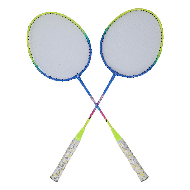 2Pcs Badminton Racket Yellow Light Frame Large Sweet Spot Anti