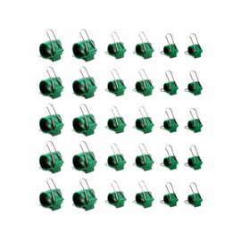 GadgetKlip Cable Management Clips: Versatile Reusable Cord Holders for Christmas Lights, Holiday Decor, and Outdoor String Lights - 30 Green Pack (10 Small, 10 Medium, 10 Large)