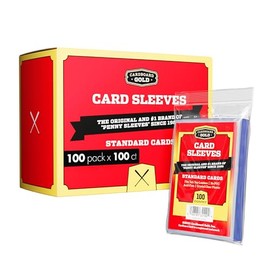 Cardboard Gold Penny Sleeves para tarjetas coleccionables - 10,000 fundas protectoras de tarjetas con plástico duradero y cristalino para béisbol, dep