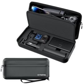 CYNOVA Osmo Action 5 Carry Case for DJI Action 5 Pro Accessories, Black Hard Shell Travel Bag for DJI Osmo Action 5 Pro, Compatible with OSMO Action 5 / Action 4 / Action 3 Action Camera Accessories