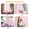 FFTANXS Mosquito Net Canopy, Pink, Size W 413.4" x L