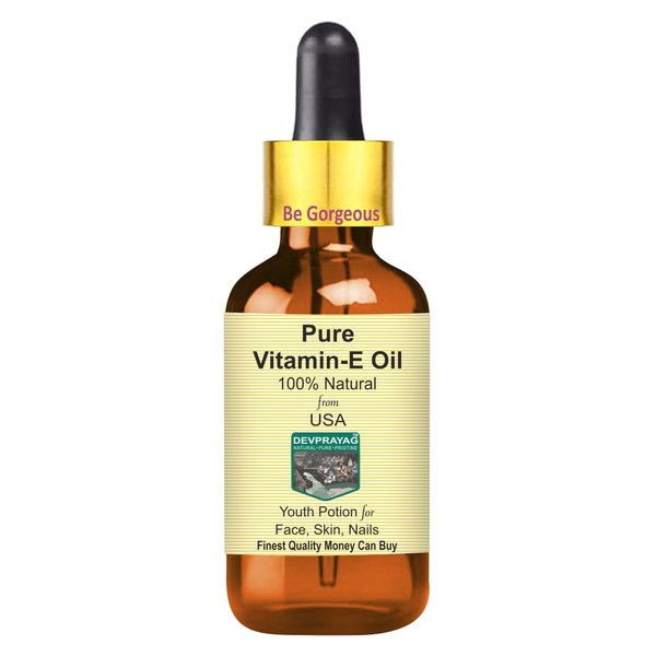 Devprayag Pure Vitamin E Oil with Glass Dropper Natural Therapeutic