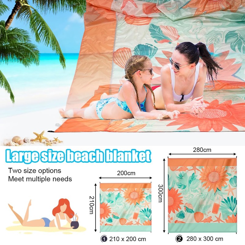 Beach Blanket, Sand-Free, Sand-Proof Beach Blanket, Waterproof, Lightweight and Thin,