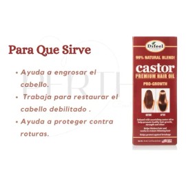 Aceite De Castor Engrosa Y Fortalece El Cabello Difeel                                                                                                
