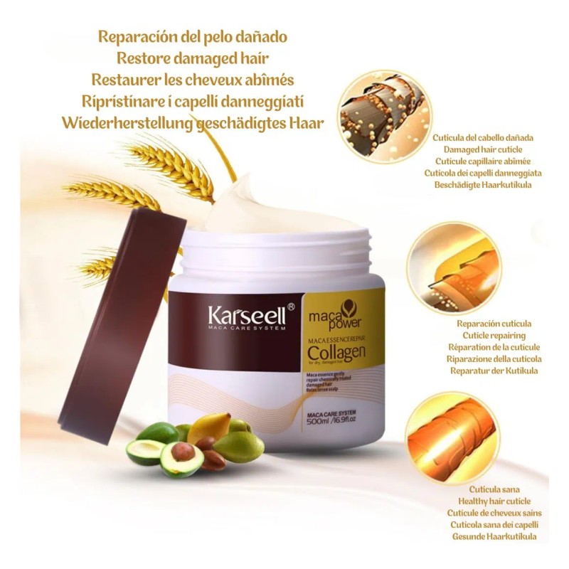 Tratamiento Capilar Karseell Collagen Deep Repair Con Aceite