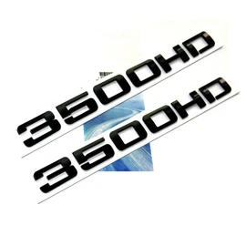 Yoaoo 2x OEM Genuine Black 3500HD 3500 HD Nameplates Emblems Badges Alloy for Gm Silverado Sierra Glossy 2 pieces