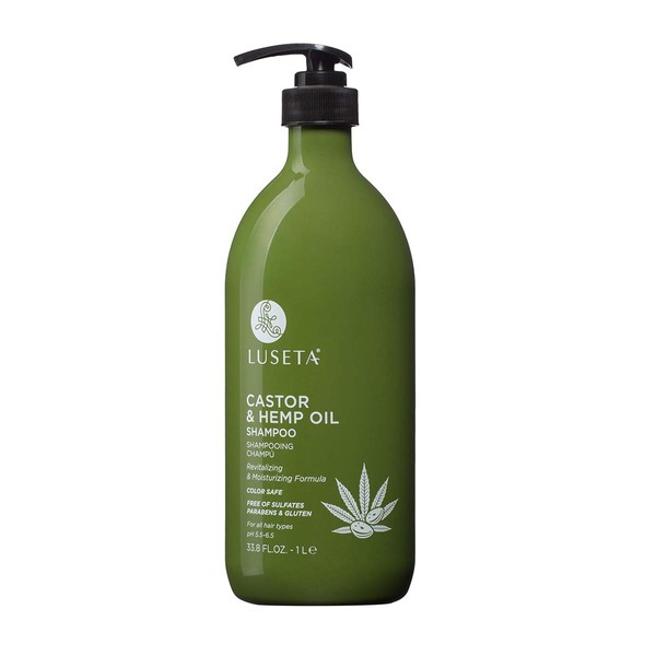 Luseta Castor & Hemp Oil Shampoo for Hair Growth, Hair Loss/Repair, Thickens & Enriches Thinning 33.8oz