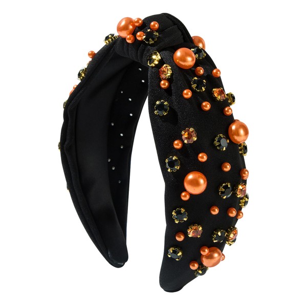 ZHAZHANIU Fashion Pearl Knotted Headband for Women Girls Non Slip