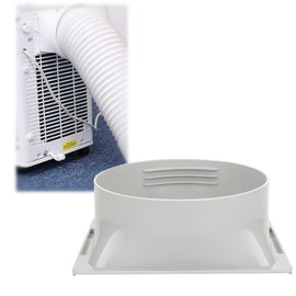 5.9 inch Portable Air Conditioner Exhaust Hose Coupler Window Adapter A/C Connector,A/C Coupler Connector,AC Unit Tube Connector Air Conditioning Accessories & Parts Window Adapter (5.9Inch-Square)