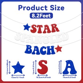 Star Spangled Bach 4th of July Bachelorette Decorations, Independence Day Bachelorette Banner, Red White and Bride Fourth of July Decorations for Bachelorette