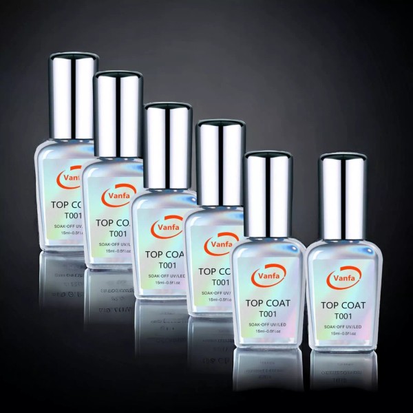 Vanfa Soak Off Gel Top Coat 0.5 Oz T001 (Pack