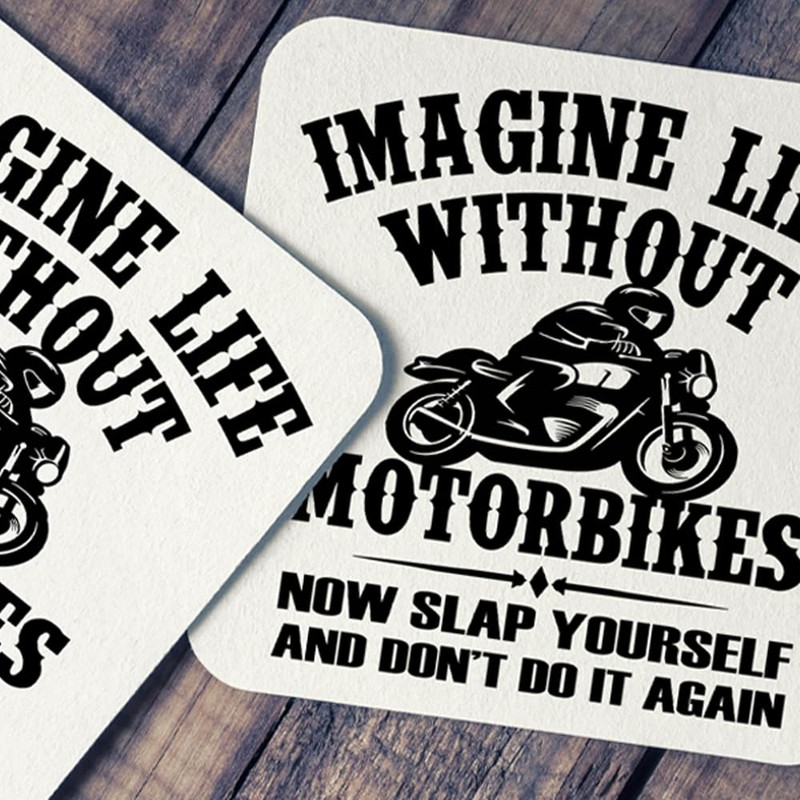 Getting Shirty - Imagine Life Without Motorbikes Funny Motorcycle Drink