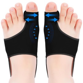 Habioer Bunion Corrector for Women and Men, Breathable Big Toe Straightener, Bunion Relief Splint & Pad, Comfortable for Day/Night Use, Fit for R/L, Washable