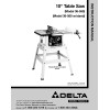 Delta 36-550 10" Table Saw Instructions Manual