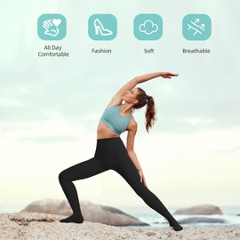 Medical Compression Stockings for Women 20-30mmhg, Reinforced Support Comfortable Compression Hose Pantyhose, Compression Tights Socks Women(2XL, Black*2)