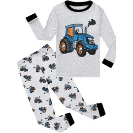 Little Hand Toddler Boys Tractor Pajama Set Long Sleeve Pyjamas Cotton Kid Pjs Sleepwear for Boy 3t