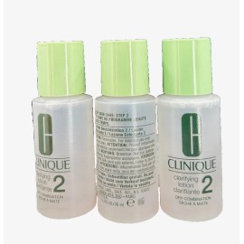 Clinique Clarifying Lotion 2 - 1 oz / 30 ml Travel Size (lot of 3) Boxless