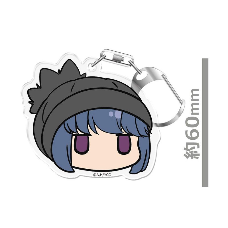 Yurucamp Face Stamp Key Chain Rin Shima High Bocce Ver.