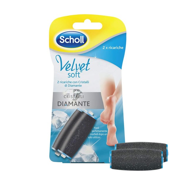 Scholl – Velvet Soft, Diamond Crystal Roller Refills - Set of 2